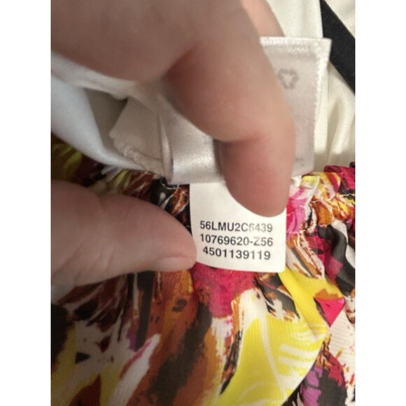 INC International Concepts 16 Smocked Floral Maxi Dress W Belt Fairy Coastal Mom - Picture 8 of 9